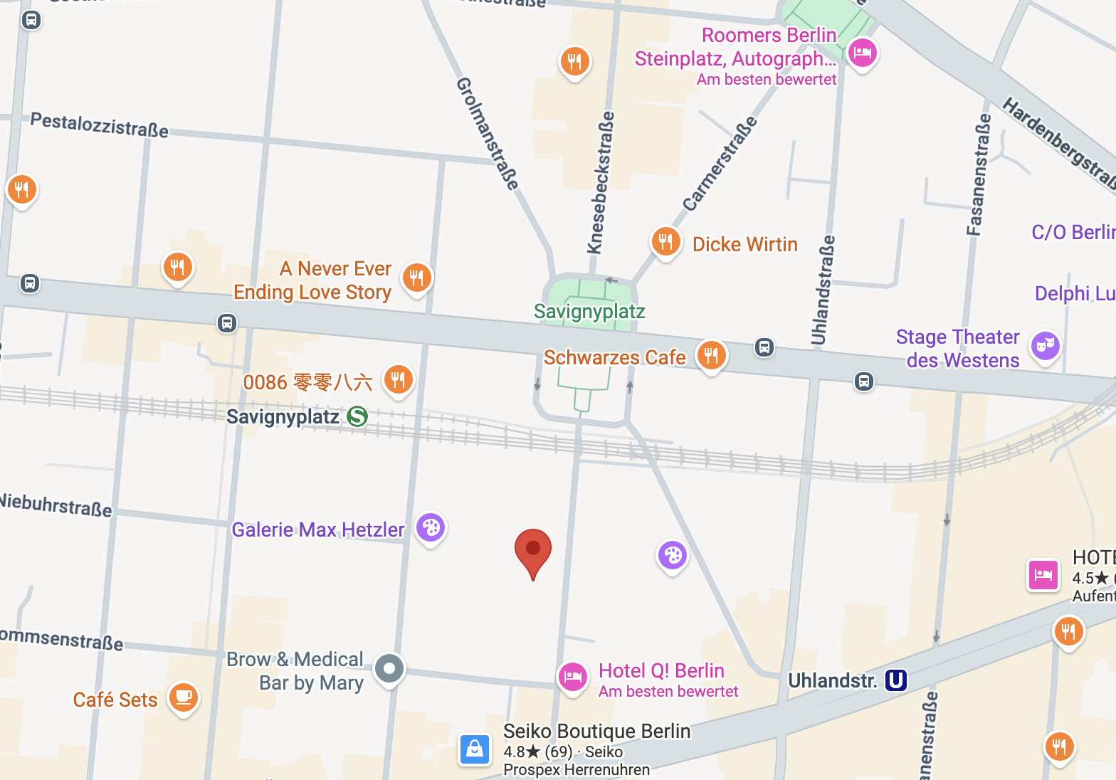 Anfahrt Knesebeckstraße 30 Berlin